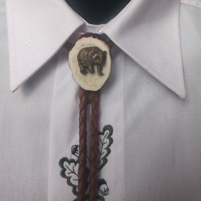 Myslivecká kravata Bolo - Exclusive Medvěd I