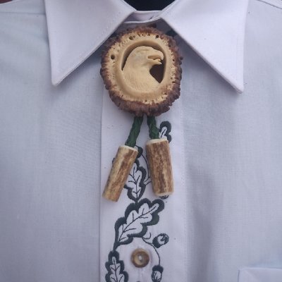 Myslivecká kravata Bolo - Orel - ruční práce
