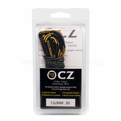 CZ čistící šňůra hlavně s kartáčem kal. 7,62 mm/.30