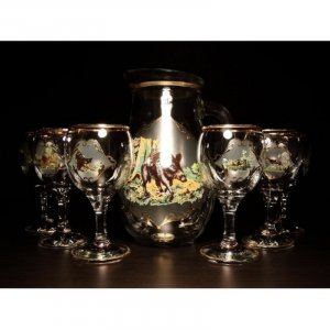 Jagerglass - Souprava džbán 1l + skleničky na stopce
