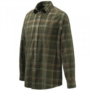 Manchester Corduroy košile - Green & Orange Check