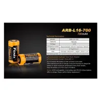 FENIX RCR123A USB nabíjecí baterie