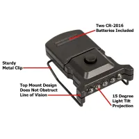 CYCLOPS lampa na kšiltovku MICRO white