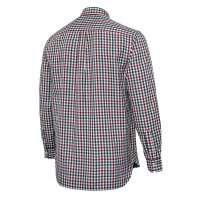 Ellis LS košile - White & Bordeaux Check