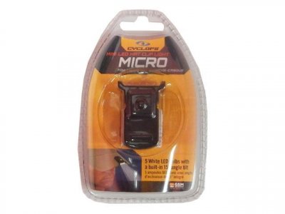 CYCLOPS lampa na kšiltovku MICRO white